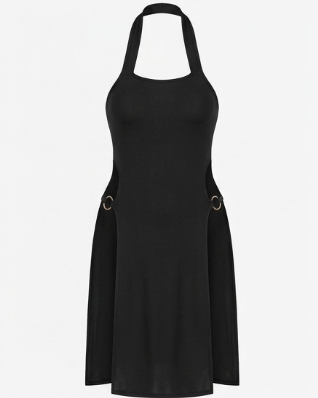 Onyx Halter Cut-Out Dress