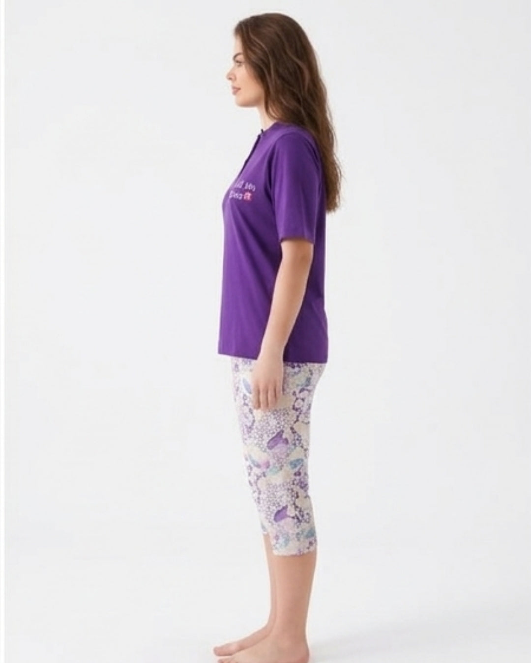 Midnight Floral Capri Set